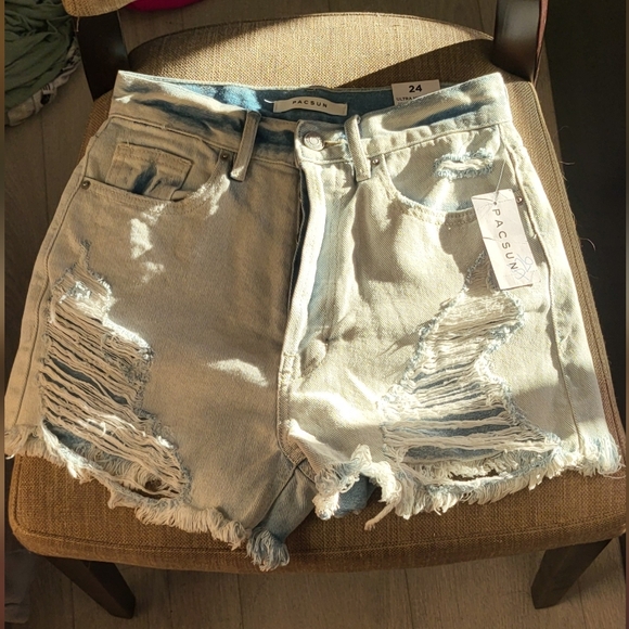 Pacsun Ultra High Rise Vintage Shorts - Picture 2 of 6